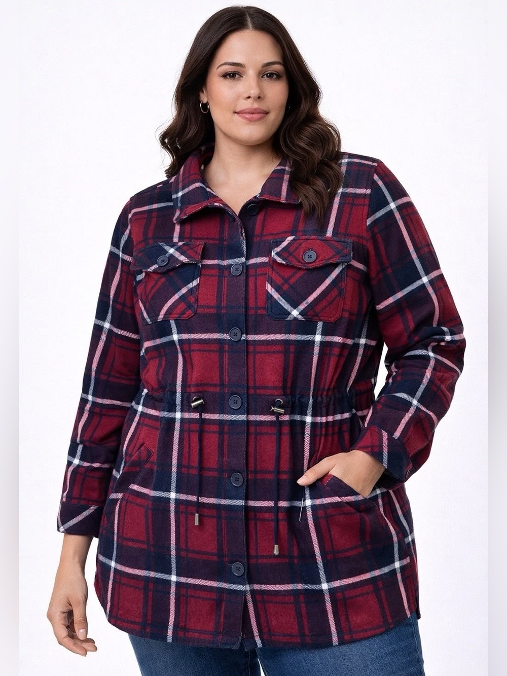 TORRID PLAID FLEECE SHACKET